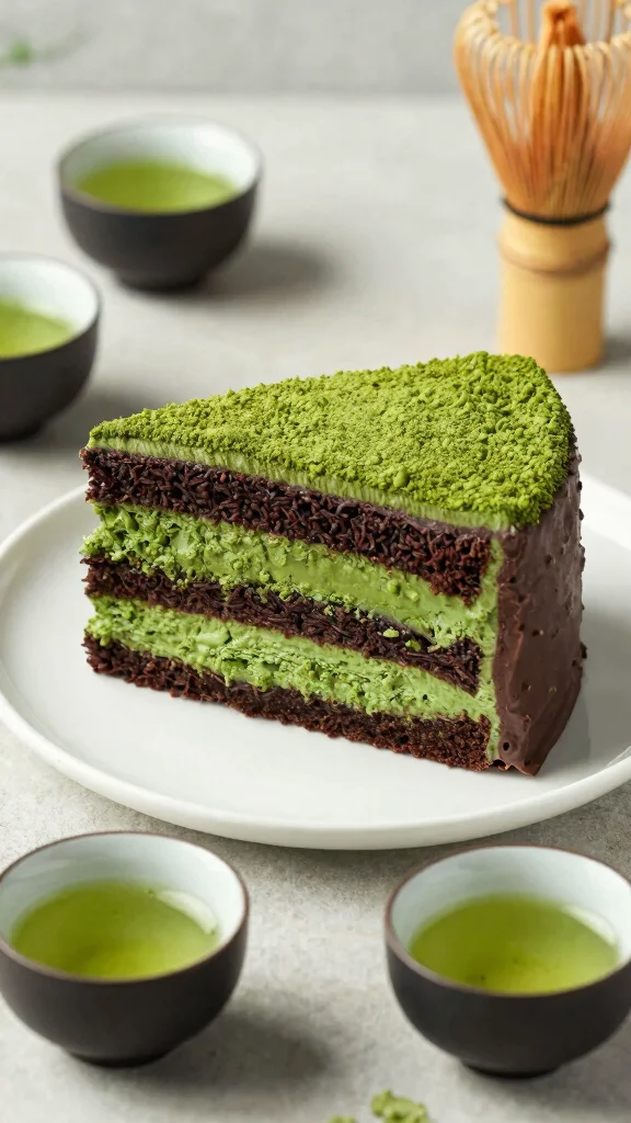 11 Chocolate Cake Filling Ideas to Elevate Your Next Cake - 7. Matcha Chocolate Filling 1