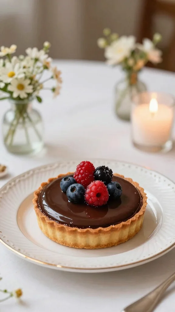11 Chocolate Cake Ganache Decoration Ideas Sleek and Stunning - 10. Chocolate Ganache Tarts 1