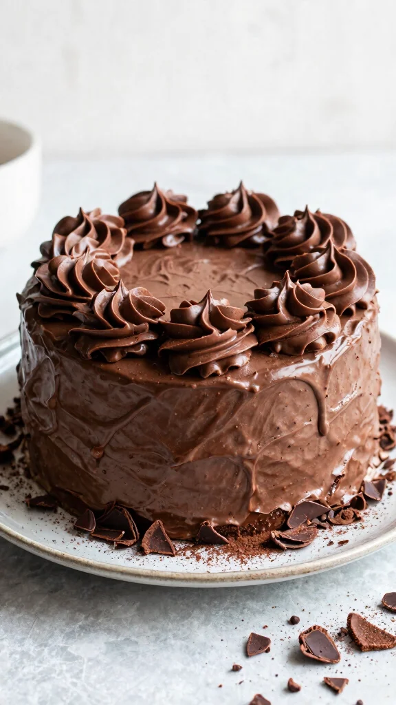 11 Chocolate Cake Ganache Decoration Ideas Sleek and Stunning - 6. Chocolate Whipped Frosting 1