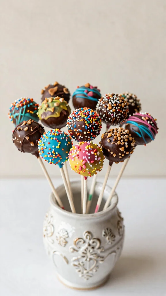 11 Chocolate Cake Ganache Decoration Ideas Sleek and Stunning - 8. Chocolate Cake Pops 1