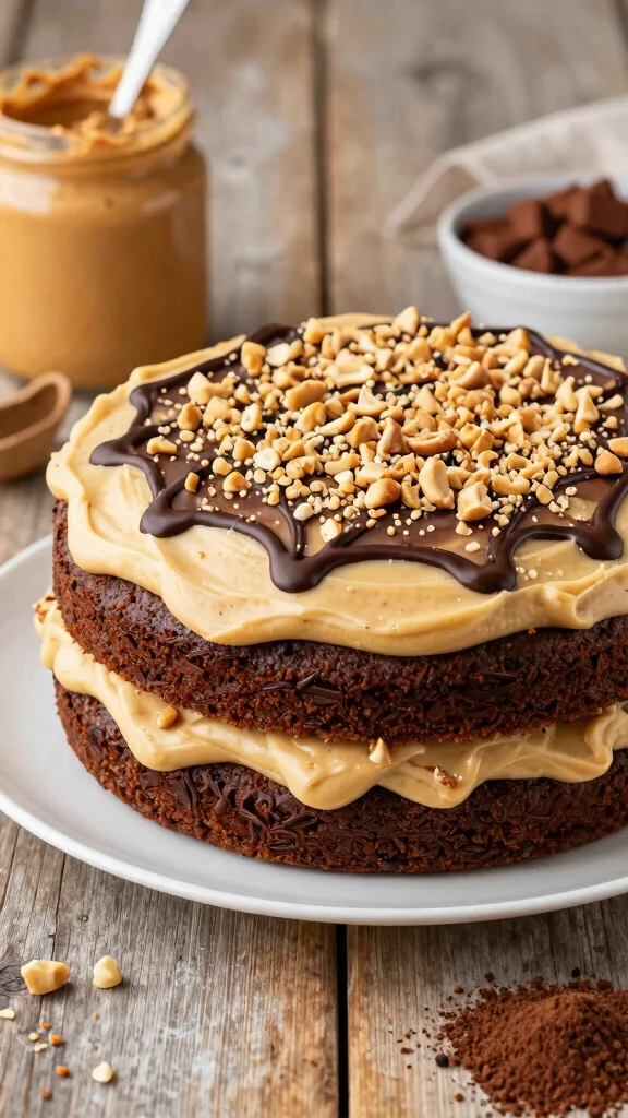 11 Chocolate Cake Homemade Recipes That Taste Like Bakery Quality - 5. Chocolate Peanut Butter Cake 1