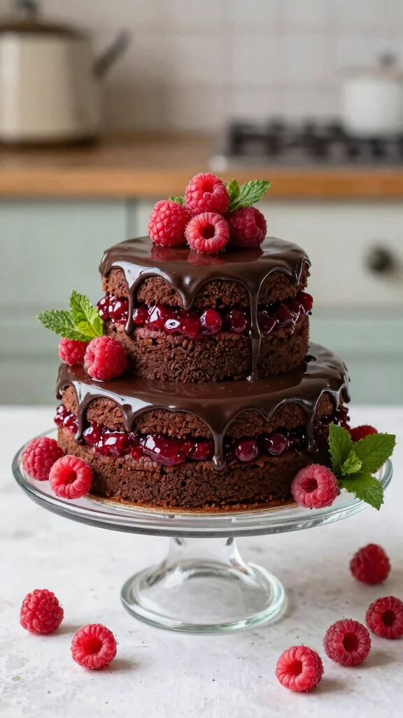 11 Chocolate Cake Homemade Recipes That Taste Like Bakery Quality - 6. Chocolate Raspberry Cake 1