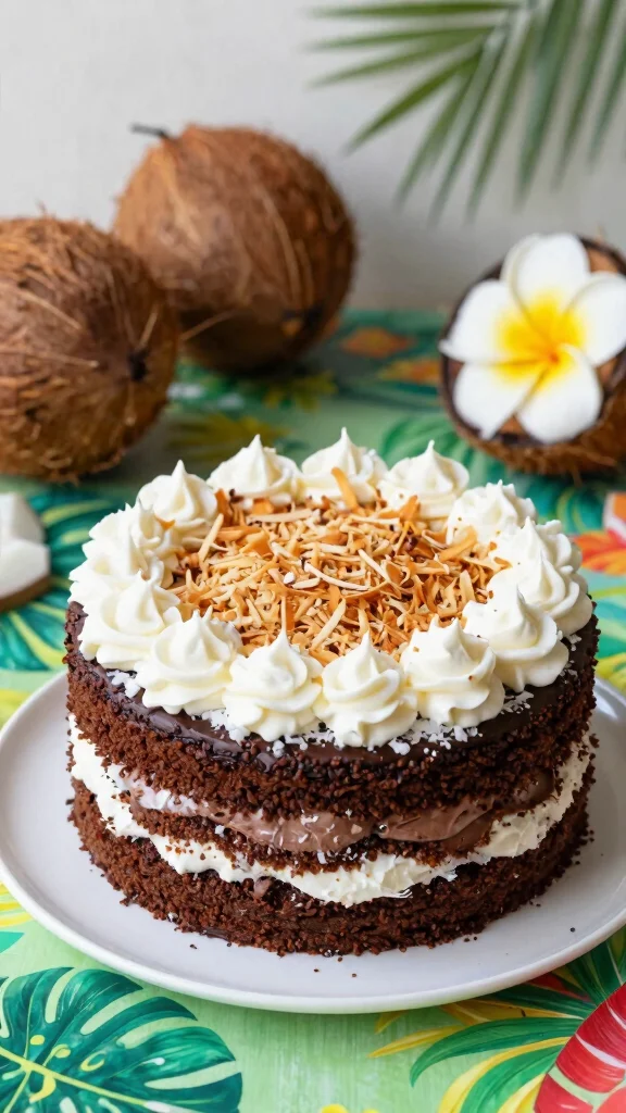 11 Chocolate Cake Homemade Recipes That Taste Like Bakery Quality - 8. Chocolate Coconut Cake 1