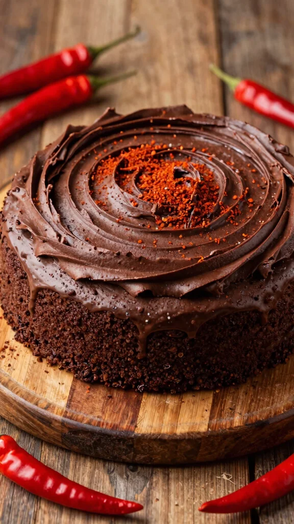 11 Chocolate Cake with Chocolate Frosting Recipes for True Chocoholics - 10. Spicy Chocolate Cake 1
