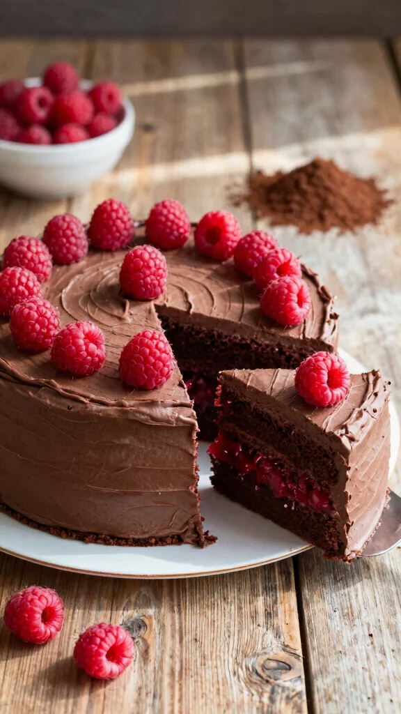 11 Chocolate Cake with Chocolate Frosting Recipes for True Chocoholics - 4. Chocolate Raspberry Cake 1