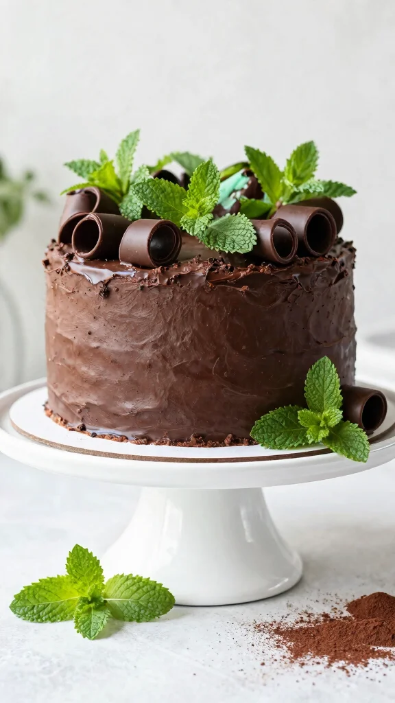 11 Chocolate Cake with Chocolate Frosting Recipes for True Chocoholics - 5. Chocolate Mint Cake 1