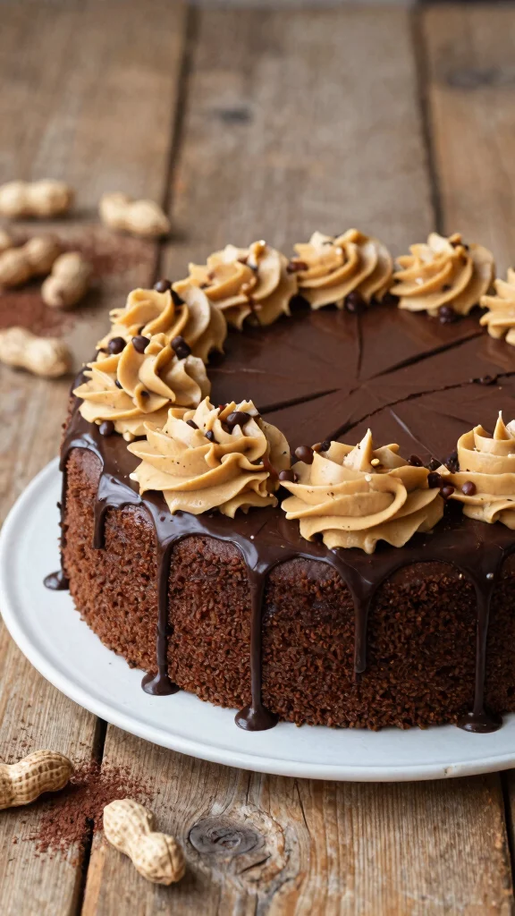 11 Chocolate Cake with Chocolate Frosting Recipes for True Chocoholics - 6. Chocolate Peanut Butter Cake 1