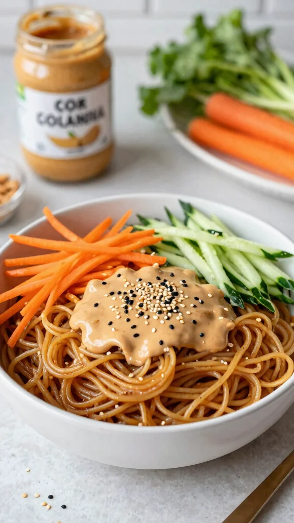 11 Cold Noodles Recipes Refreshing and Perfect for Summer - 2. Sesame Peanut Cold Noodles 1