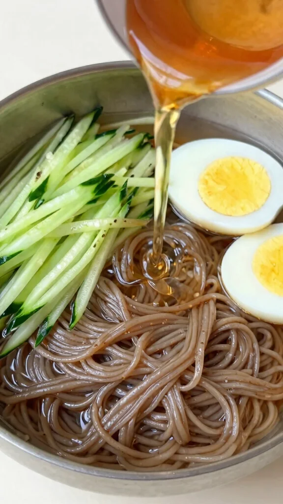 11 Cold Noodles Recipes Refreshing and Perfect for Summer - 5. Korean Cold Noodle Salad (Naengmyeon) 1