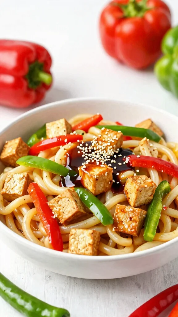 11 Cold Noodles Recipes Refreshing and Perfect for Summer - 7. Cold Udon Noodle Salad with Tofu 1