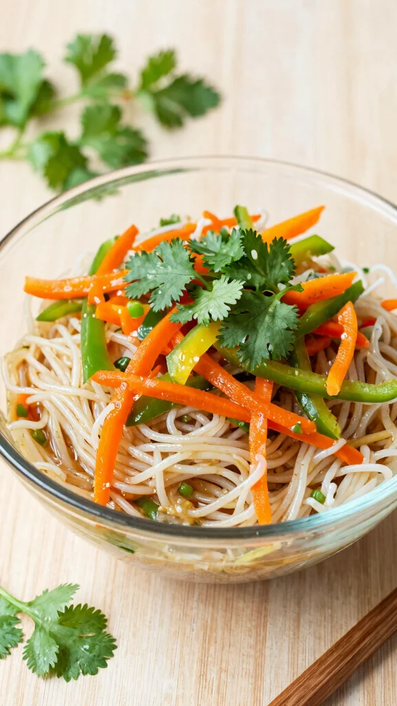 11 Cold Noodles Recipes Refreshing and Perfect for Summer - 9. Cold Rice Noodles with Cilantro Lime Dressing 1
