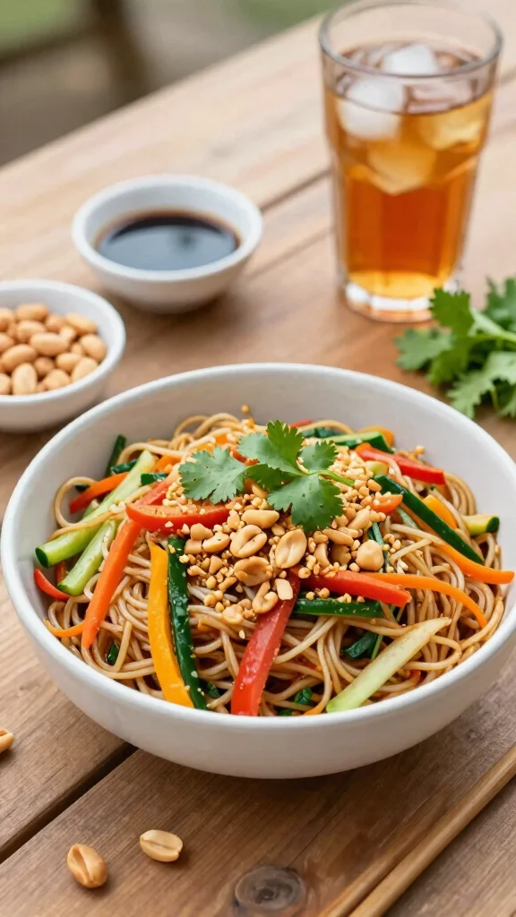 11 Noodles Recipes for Dinner: Quick, Easy and Family-Friendly - 4. Asian Peanut Noodle Salad 1