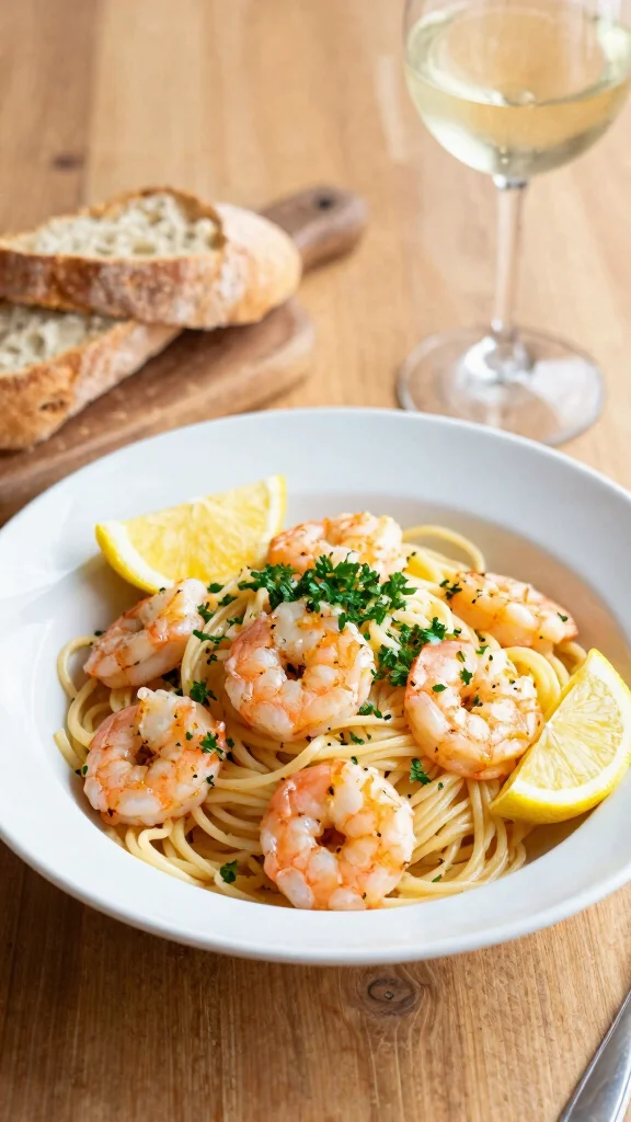 11 Noodles Recipes for Dinner: Quick, Easy and Family-Friendly - 6. Lemon Garlic Shrimp Pasta 1