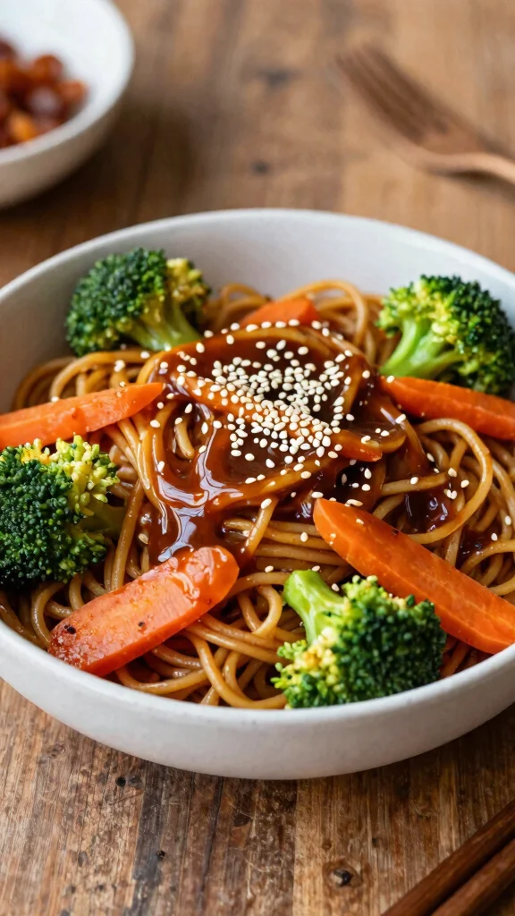 11 One Pot Noodles Recipes for Easy Cooking and Cleanup - 9. Teriyaki Vegetable Noodles 1