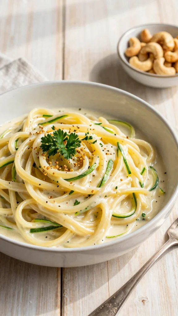 11 Zucchini Noodles Recipes Light, Low-Carb and Delicious - 3. Creamy Garlic Alfredo Zoodles 1