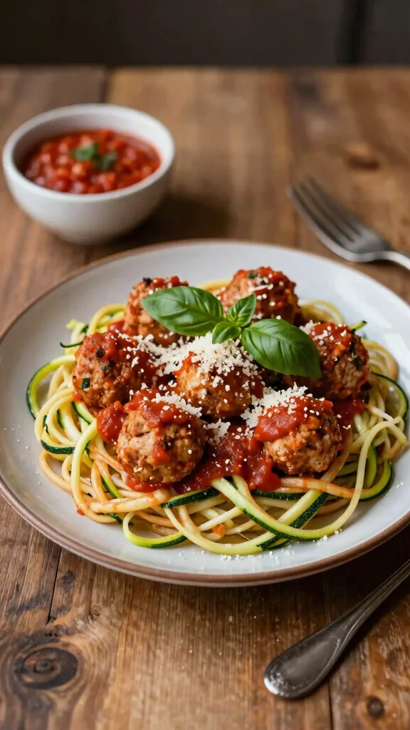 11 Zucchini Noodles Recipes Light, Low-Carb and Delicious - 5. Zucchini Noodles with Turkey Meatballs 1