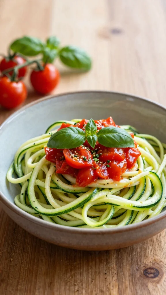 11 Zucchini Noodles Recipes Light, Low-Carb and Delicious - 8. Zucchini Noodles with Tomato Basil Sauce 1