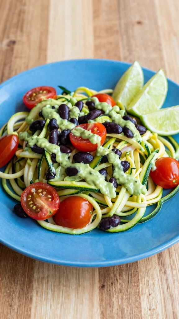 11 Zucchini Noodles Recipes Light, Low-Carb and Delicious - 9. Loaded Zucchini Noodles with Avocado Cream 1