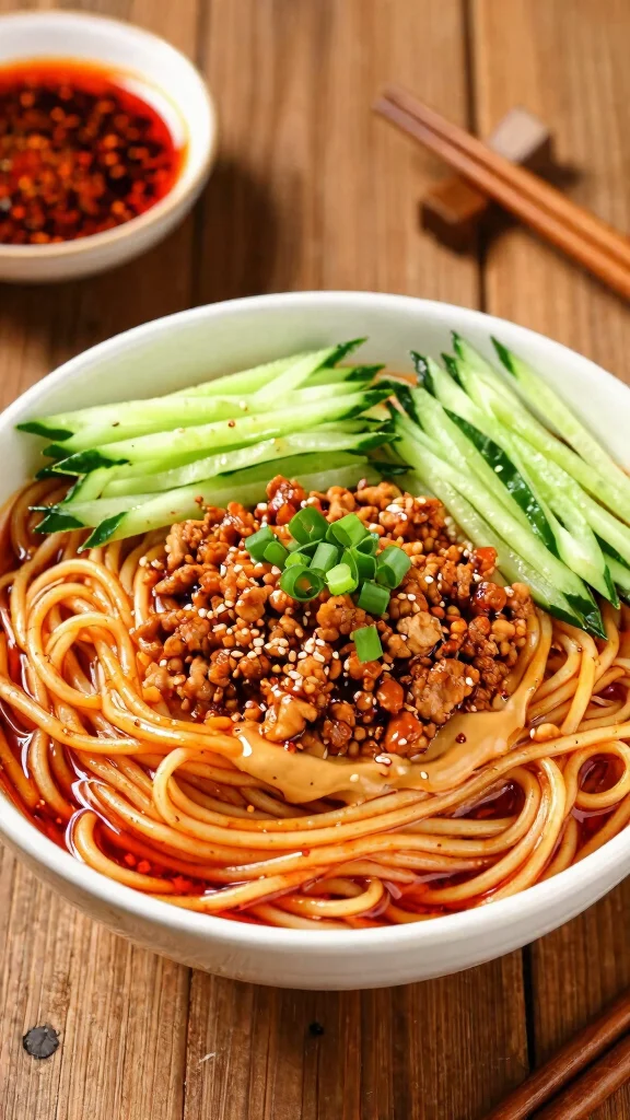 12 Chinese Noodles Recipes for Authentic Flavors at Home - 2. Spicy Sichuan Dan Dan Noodles 1