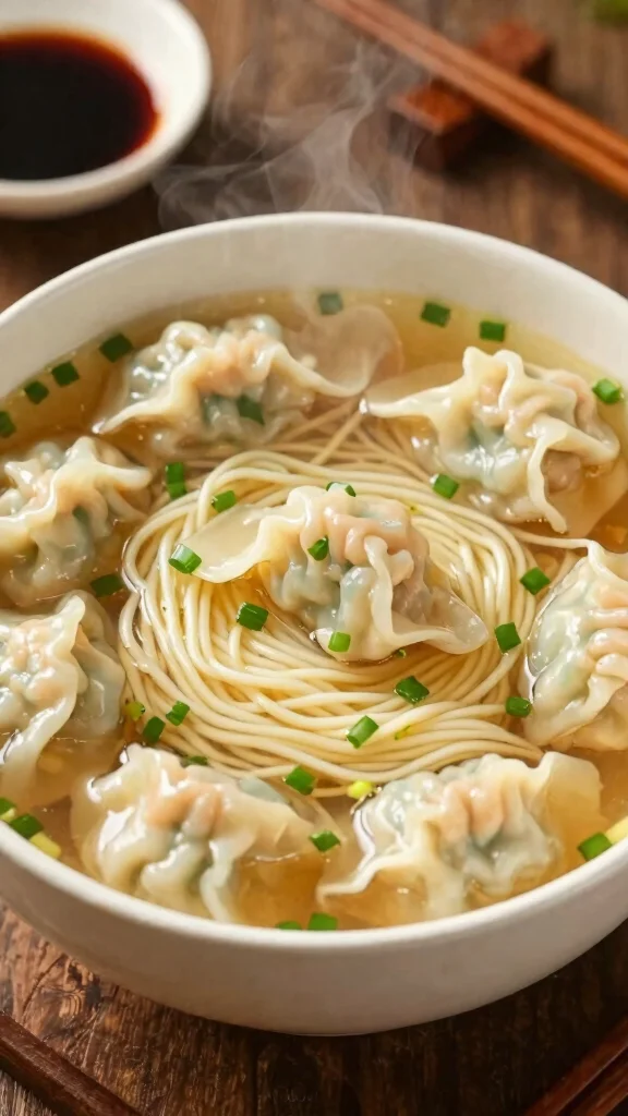12 Chinese Noodles Recipes for Authentic Flavors at Home - 5. Wonton Noodle Soup 1