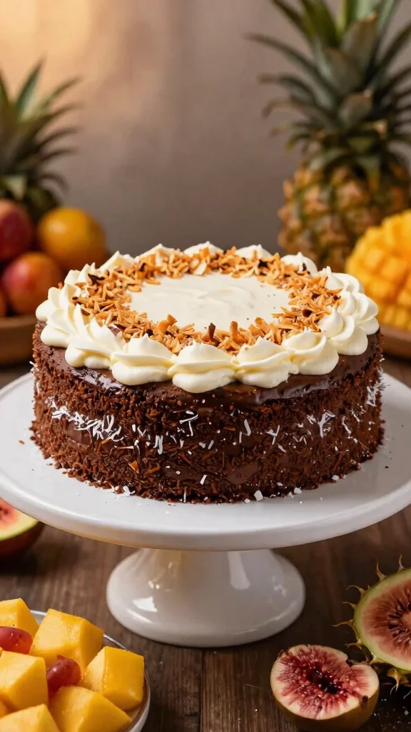 12 Chocolate Cake No Eggs Recipes That Are Perfectly Fluffy - 11. Chocolate Coconut Cake 1