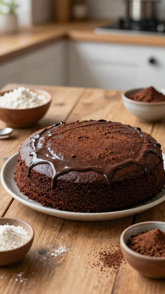 12 Chocolate Cake No Eggs Recipes That Are Perfectly Fluffy - 4. One-Bowl Chocolate Cake 1