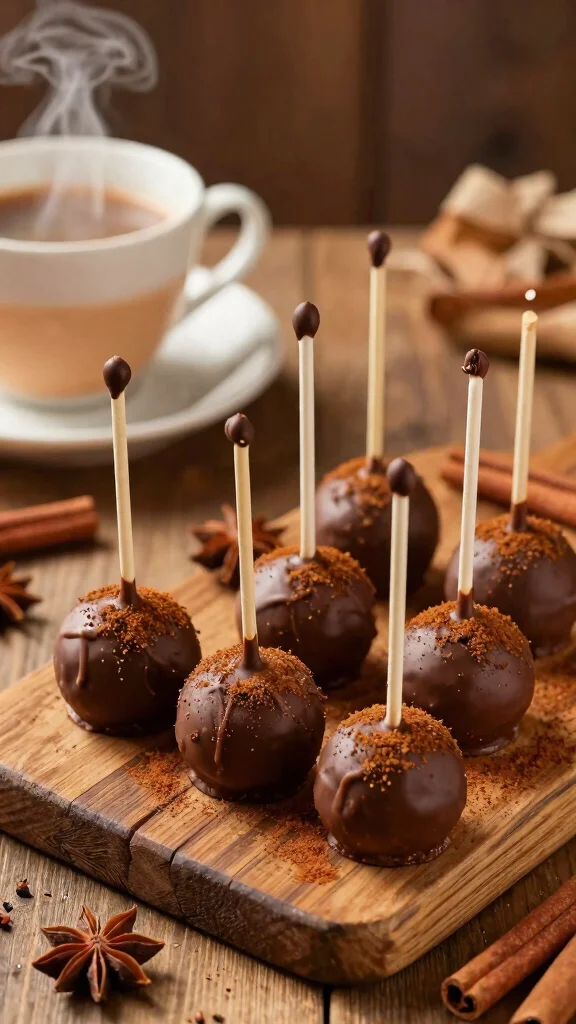 12 Chocolate Cake Pops Recipes Perfect for Parties and Gifts - 10. Chai Spice Chocolate Cake Pops 1