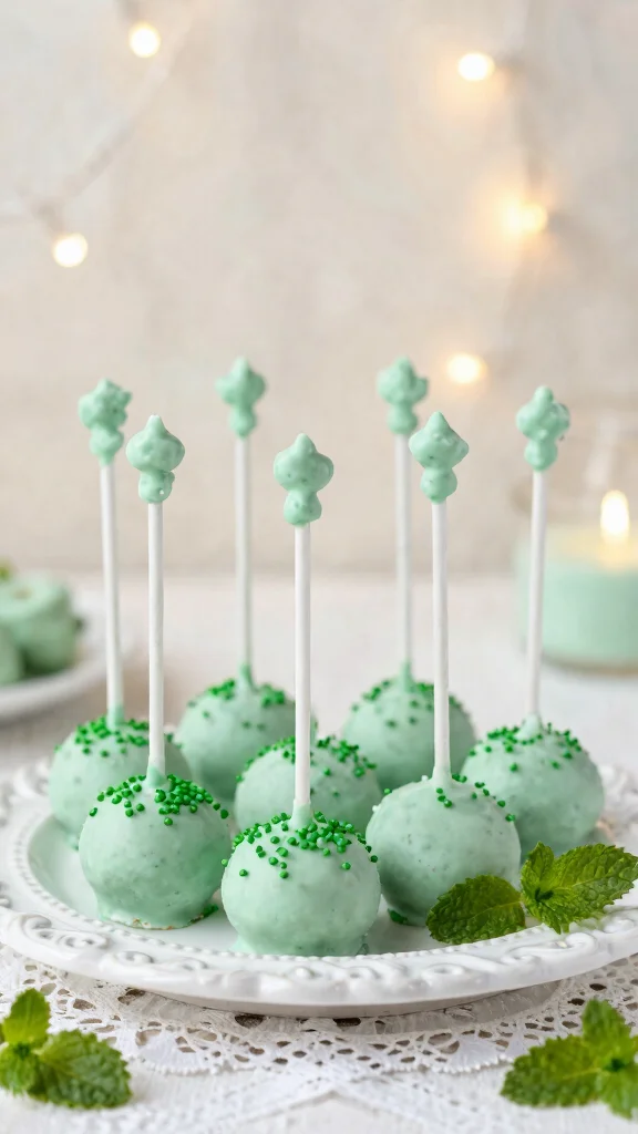 12 Chocolate Cake Pops Recipes Perfect for Parties and Gifts - 3. Mint Chocolate Cake Pops 1
