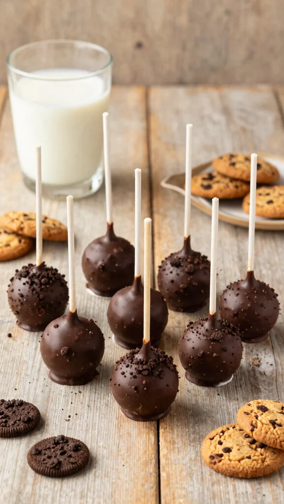 12 Chocolate Cake Pops Recipes Perfect for Parties and Gifts - 4. Cookies and Cream Cake Pops 1