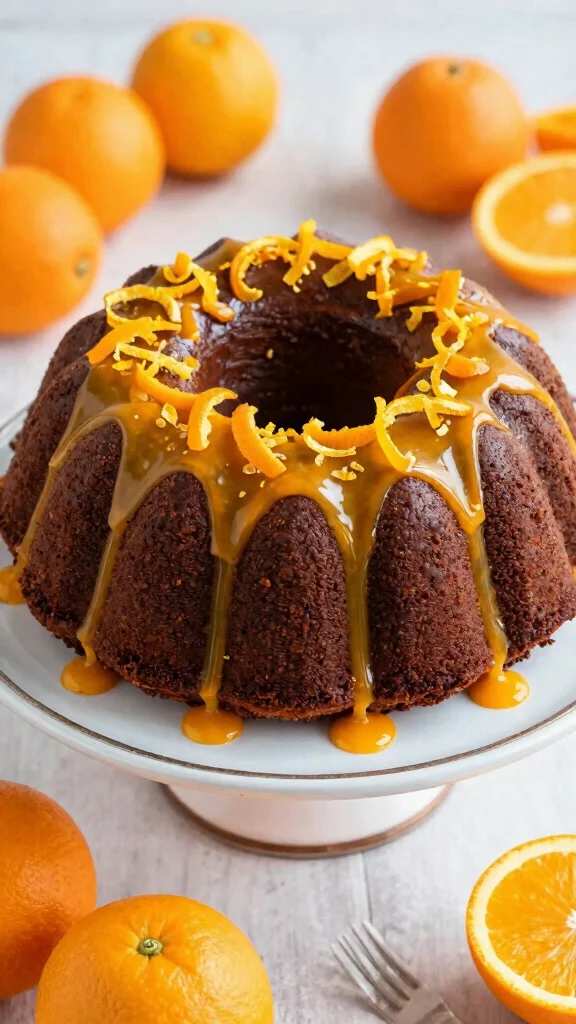 12 Chocolate Cake Using Cocoa Powder Recipes Deep and Intense - 10. Chocolate Orange Bundt Cake 1