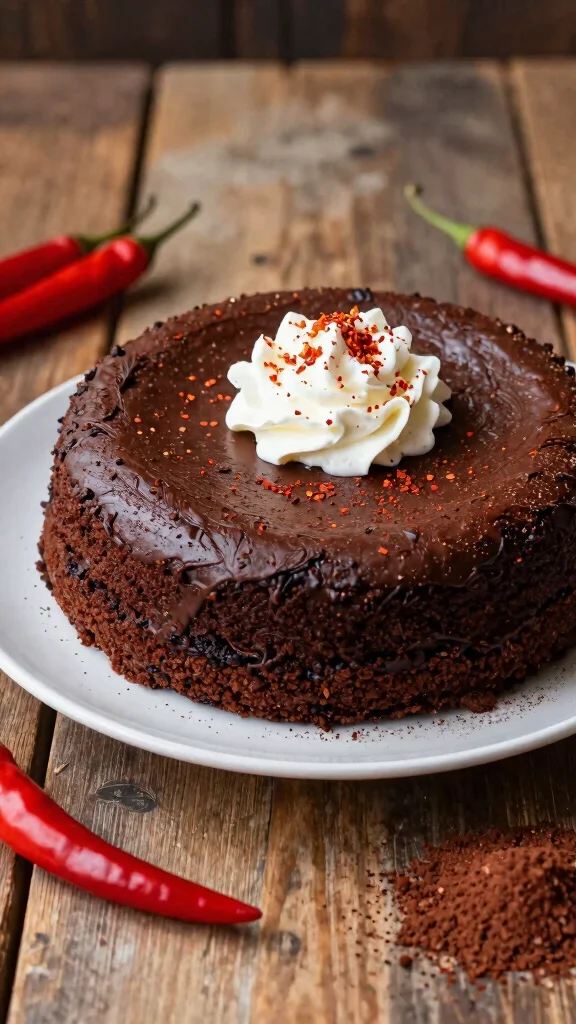 12 Chocolate Cake Using Cocoa Powder Recipes Deep and Intense - 11. Spicy Chocolate Chili Cake 1