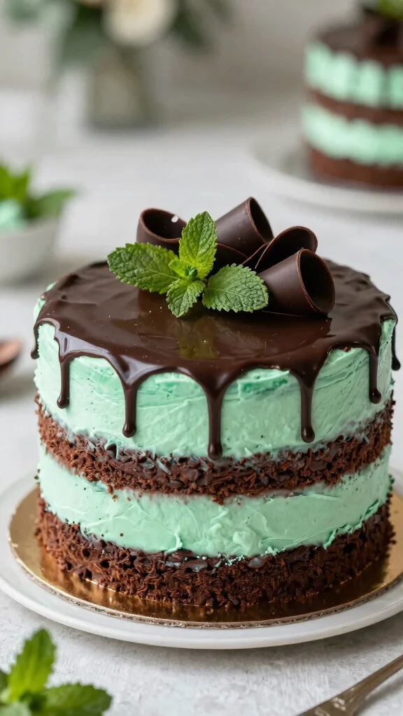 12 Chocolate Cake Using Cocoa Powder Recipes Deep and Intense - 4. Chocolate Mint Layer Cake 1