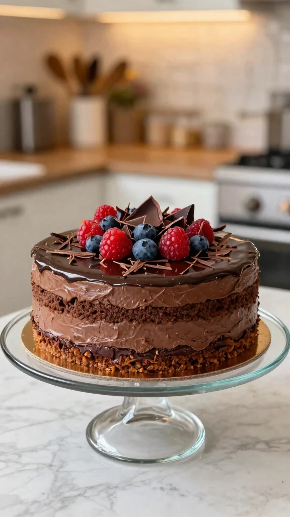 12 Chocolate Cake Using Cocoa Powder Recipes Deep and Intense - 9. No-Bake Chocolate Cream Cake 1