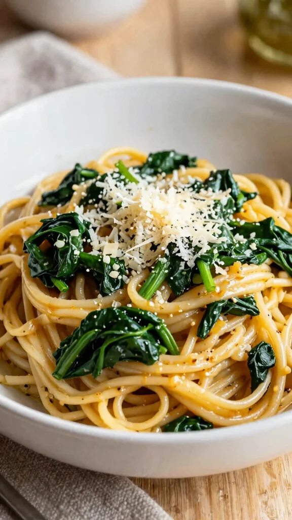 12 Stir Fry Noodles Recipes: Fast, Flavorful, and Versatile - 10. Garlic Butter Noodles with Spinach 1