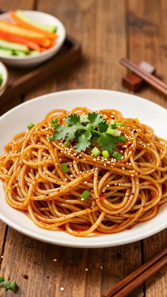 12 Vegetarian Noodles Recipes Hearty, Healthy and Satisfying - 1. Spicy Sesame Noodles 1
