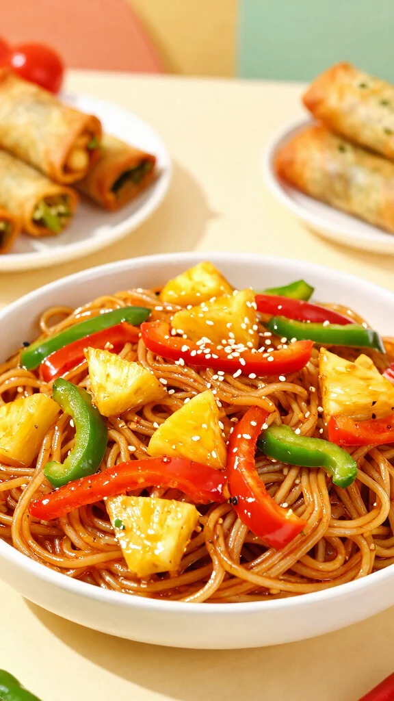 12 Vegetarian Noodles Recipes Hearty, Healthy and Satisfying - 11. Sweet and Sour Vegetable Noodles 1