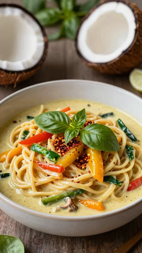 12 Vegetarian Noodles Recipes Hearty, Healthy and Satisfying - 2. Creamy Coconut Curry Noodles 1