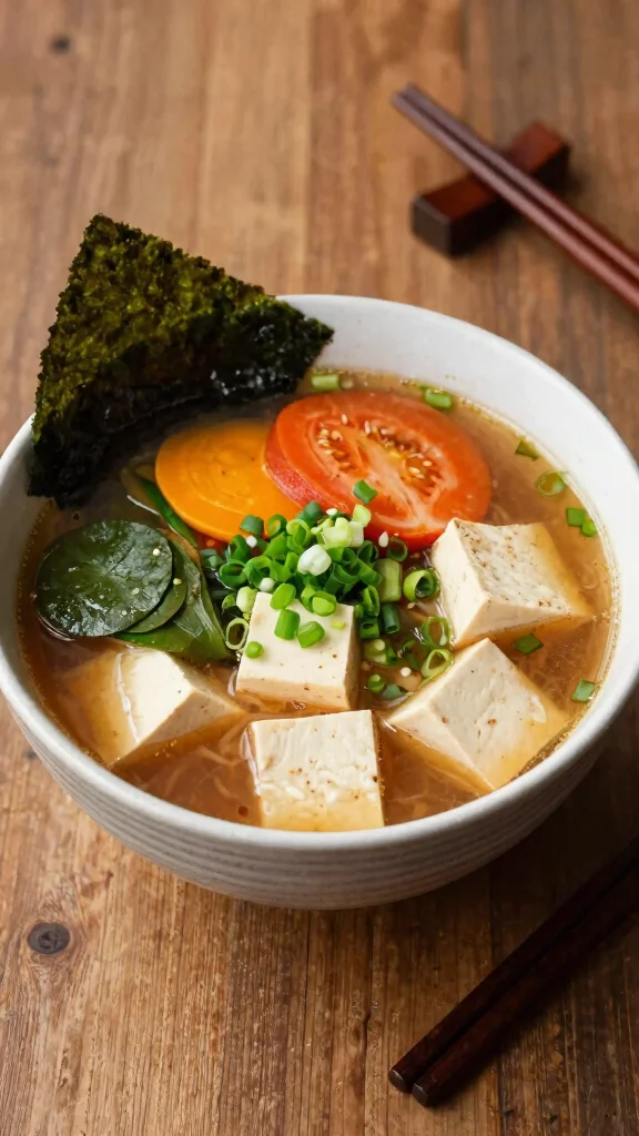 12 Vegetarian Noodles Recipes Hearty, Healthy and Satisfying - 5. Miso Ramen with Tofu 1