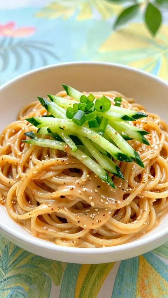 13 Asian Noodles Recipes from Classic to Creative - 11. Cold Sesame Noodles 1