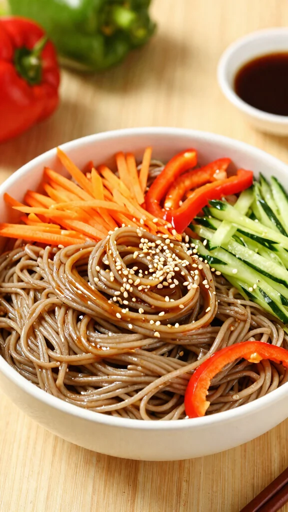 13 Asian Noodles Recipes from Classic to Creative - 2. Soba Noodle Salad with Sesame Dressing 1