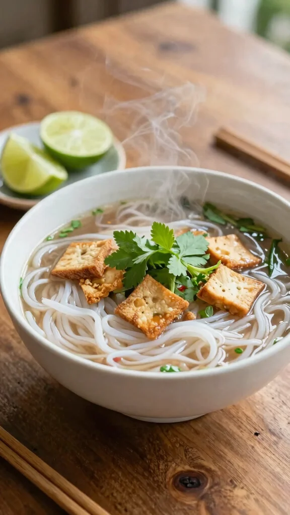 13 Asian Noodles Recipes from Classic to Creative - 8. Vietnamese Pho with Tofu 1