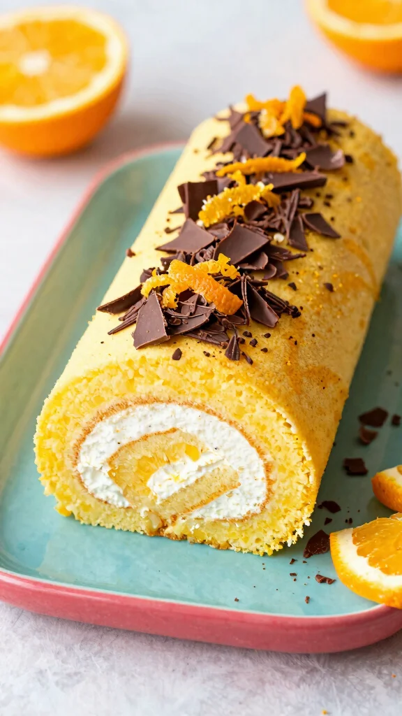 13 Chocolate Cake Roll Recipes Light, Creamy and Irresistible - 6. Orange Chocolate Cake Roll 1