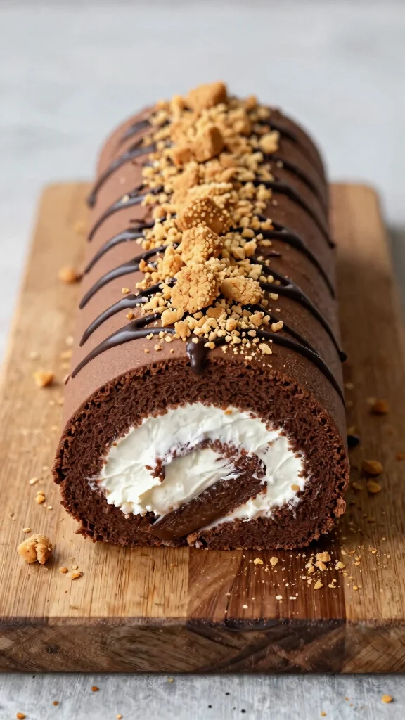 13 Chocolate Cake Roll Recipes Light, Creamy and Irresistible - 9. S'mores Chocolate Cake Roll 1