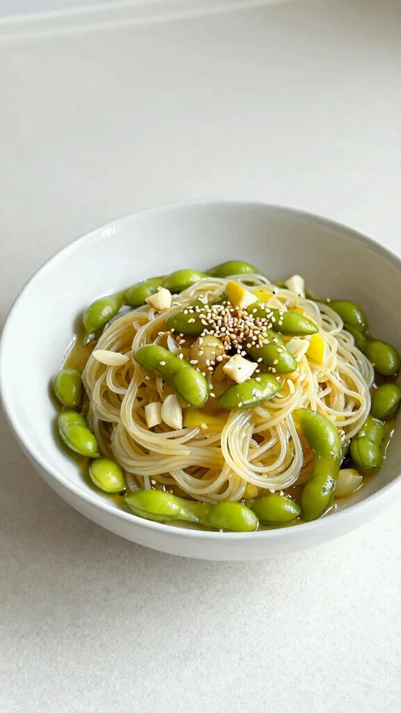 13 Healthy Noodles Recipes That Don't Sacrifice Flavor - 5. Edamame Noodles with Garlic and Lemon 1