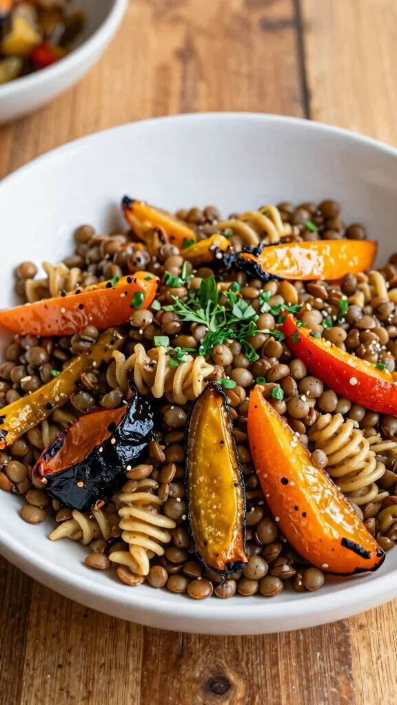 13 Healthy Noodles Recipes That Don't Sacrifice Flavor - 6. Lentil Pasta with Roasted Vegetables 1