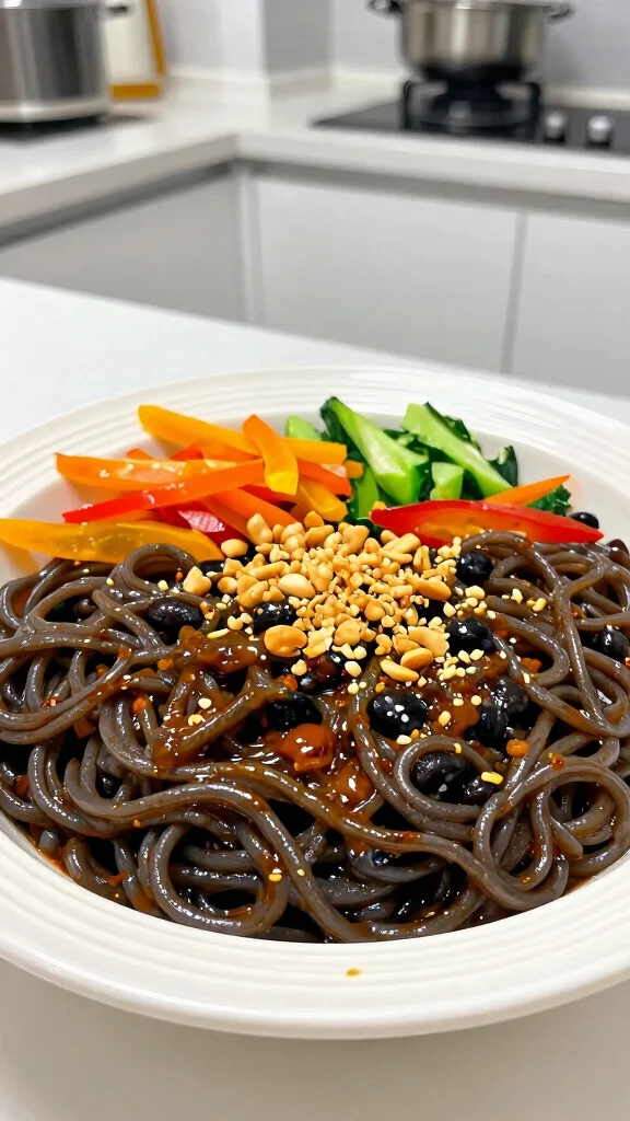 13 Healthy Noodles Recipes That Don't Sacrifice Flavor - 8. Black Bean Noodles with Spicy Peanut Sauce 1