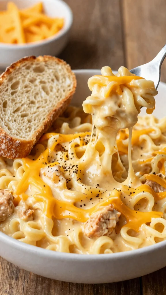 13 Quick Noodles Recipes When You Need Dinner in a Flash - 12. Cheesy Chicken Noodles 1