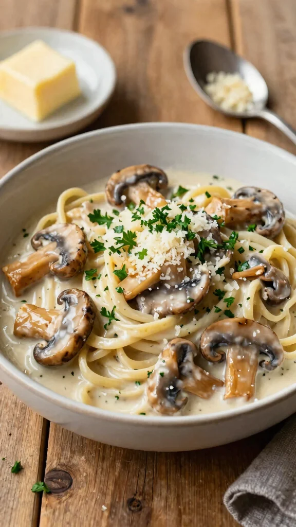 13 Quick Noodles Recipes When You Need Dinner in a Flash - 2. Creamy Mushroom Noodles 1