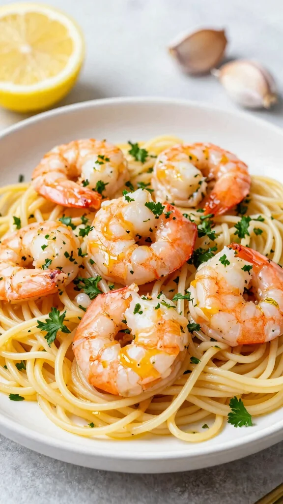13 Quick Noodles Recipes When You Need Dinner in a Flash - 4. Lemon Garlic Shrimp Noodles 1
