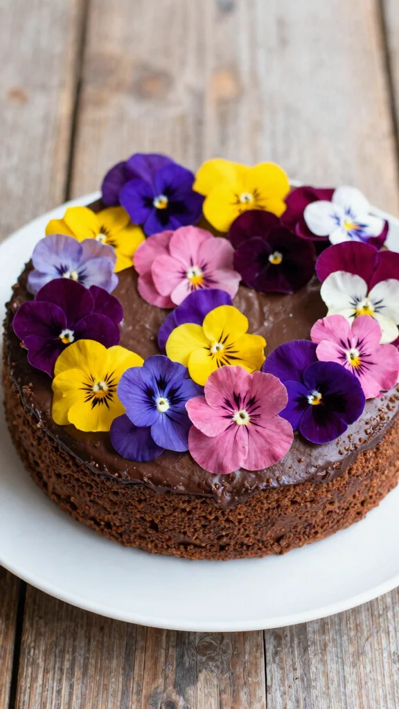 14 Chocolate Cake Decorating Ideas That Look Professionally Made - 5. Edible Flowers 1